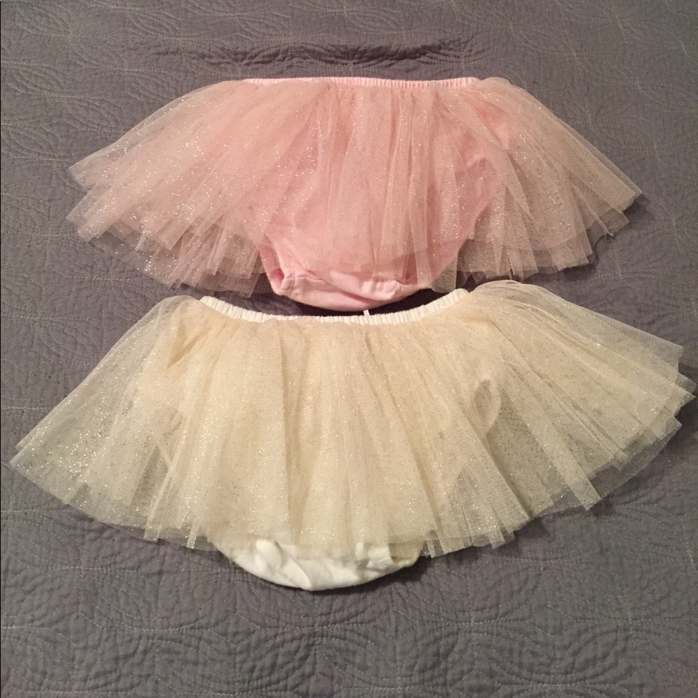 Two baby girl tutus with bloomers attached